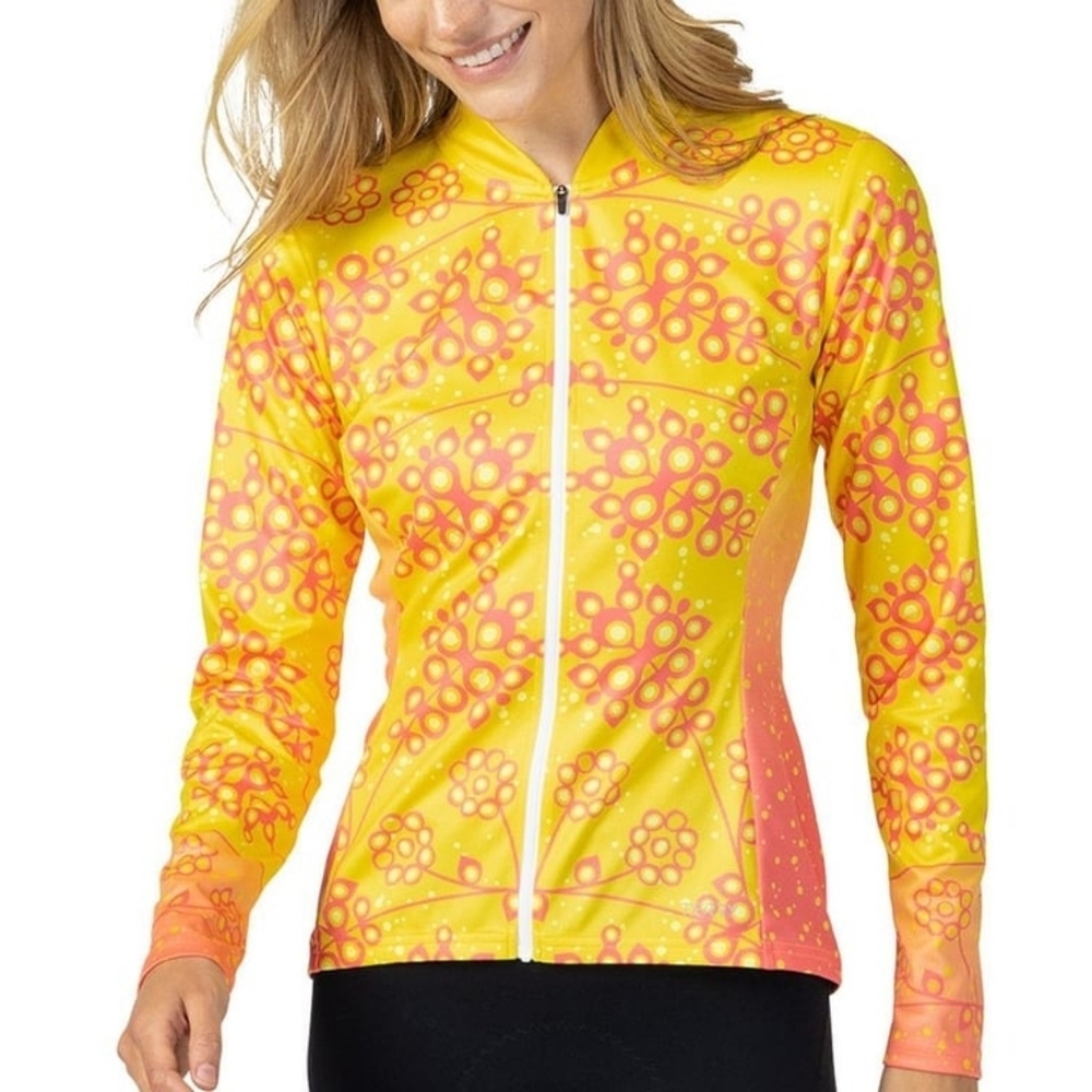 NWT Terry Women's Strada Long Sleeve Jersey (Linky/Lemon) - Picture 1 of 9